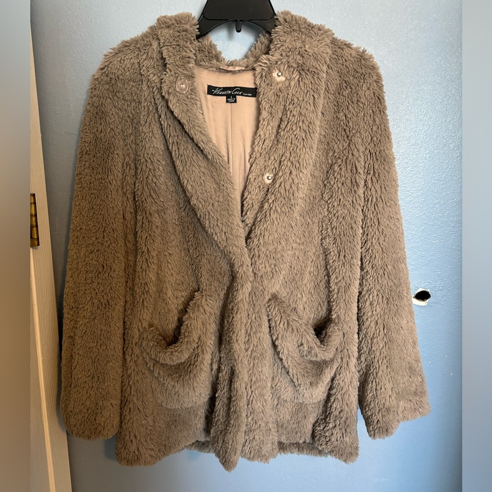 Kenneth Cole Tan Fleece Hoodie